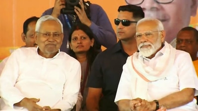 A file photo of Prime Minister Narendra Modi and Bihar chief minister Nitish Kumar (PTI file) A file photo of Prime Minister Narendra Modi and Bihar chief minister Nitish Kumar (PTI file)