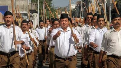 RSS disassociates itself from electoral politics, but its cadre is known to drum up support for BJP on ideological issues. (PTI) RSS disassociates itself from electoral politics, but its cadre is known to drum up support for BJP on ideological issues. (PTI)