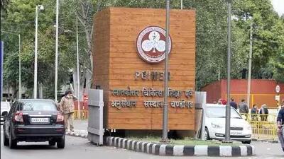 The online system is already implemented at various departments of the PGIMER, Chandigarh, including procurement, where instead of physical files, work is done electronically. (HT Photo)