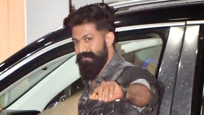 A photo of actor Yash at Kalina airport sporting a new look A photo of actor Yash at Kalina airport sporting a new look