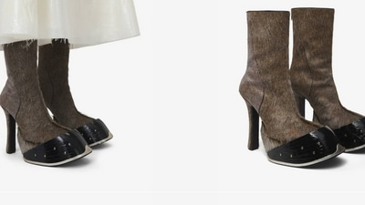 Hood boots by Alexander McQueen. Hood boots by Alexander McQueen.