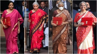 Nirmala Sitharaman's affinity for sarees is well-known. The finance minister will present her seventh budget in Parliament. She is the first finance minister to present seven consecutive budgets, surpassing Morarji Desai, who held a record of six. As Nirmala Sitharaman makes history on Tuesday, here's a look at her diverse sarees through the years. Nirmala Sitharaman's affinity for sarees is well-known. The finance minister will present her seventh budget in Parliament. She is the first finance minister to present seven consecutive budgets, surpassing Morarji Desai, who held a record of six. As Nirmala Sitharaman makes history on Tuesday, here's a look at her diverse sarees through the years. 