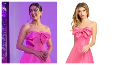 Sara Ali Khan's dress looks like it's plucked from a Pinterest dream. Sara Ali Khan's dress looks like it's plucked from a Pinterest dream.
