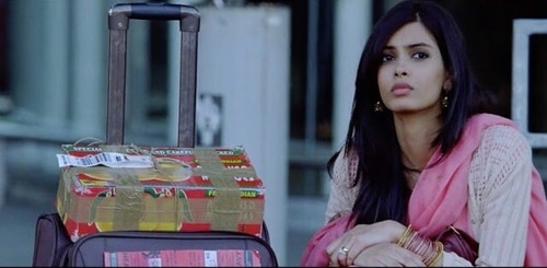 Meera waiting for her husband at the airport Meera waiting for her husband at the airport