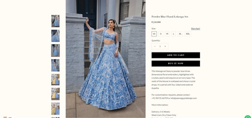 The price of Sara Tendulkar's lehenga set. (seemagujral.com)
