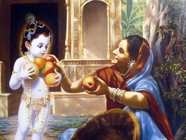 Krishna with some mangoes Krishna with some mangoes