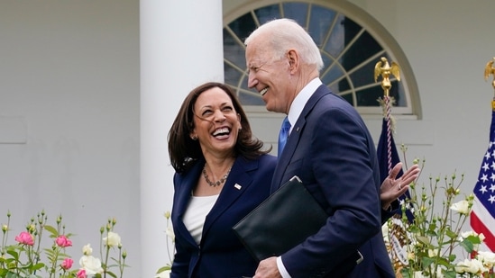 Kamala Harris says ‘my intention is to earn and win,' praises Joe Biden's ‘selfless and patriotic act’ after he drops out and endorses her (AP Photo/Evan Vucci)(AP)