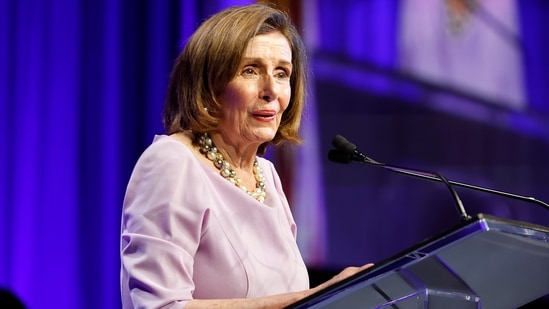 Democratic Speaker Emerita Nancy Pelosi speaks at the North Carolina Democratic Unity Dinner fundraiser in Raleigh, N.C., Saturday, July 20, 2024. (AP Photo/Karl B DeBlaker)(AP)