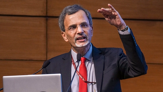 Chief Economic Advisor V Anantha Nageswaran addresses a press conference after tabling of the Economic Survey 2023-24 in Parliament by Union Finance Minister Nirmala Sitharaman, in New Delhi. (PTI)