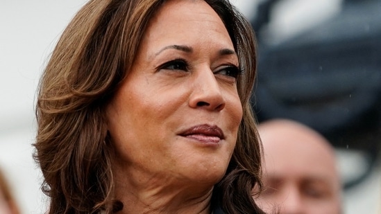 U.S. Vice President Kamala Harris, looks on during an event with the women and men's National Collegiate Athletic Association (NCAA) Champion teams in her first public appearance since President Joe Biden dropped out of the 2024 race, on the South Lawn of the White House, Washington, U.S., July 22, 2024. REUTERS/Nathan Howard(REUTERS)