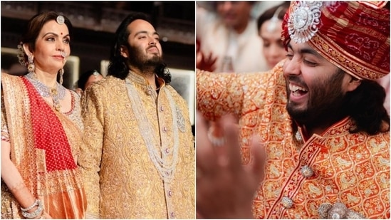 Nita Ambani designed Anant Ambani's giant wedding sarpech using rare solitaires from personal collection. Details