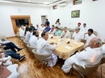 INDIA bloc leaders met at Congress chief Mallikarjun Kharge's residence (Courtesy: x.com/kcvenugopalmp) INDIA bloc leaders met at Congress chief Mallikarjun Kharge's residence (Courtesy: x.com/kcvenugopalmp)