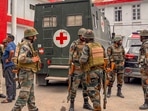 Army personnel at a hospital after a soldier was injured in the exchange of fire with terrorists who were trying to infiltrate into Indian territory, in Poonch district, Tuesday, Army personnel at a hospital after a soldier was injured in the exchange of fire with terrorists who were trying to infiltrate into Indian territory, in Poonch district, Tuesday,
