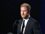 HOLLYWOOD, CALIFORNIA - JULY 11: Prince Harry, Duke of Sussex accepts the Pat Tillman Award onstage during the 2024 ESPY Awards at Dolby Theatre on July 11, 2024 in Hollywood, California.   Frazer Harrison/Getty Images/AFP (Photo by Frazer Harrison / GETTY IMAGES NORTH AMERICA / Getty Images via AFP)