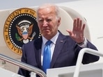 U.S. President Joe Biden disembarks Air Force One at Joint Base Andrews in Maryland, U.S., July 23, 2024. REUTERS/Ken Cedeno