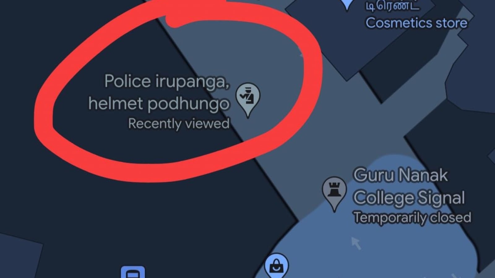 Chennai Google Maps location warns motorists about police checkpoints: ‘Police irupanga, wear helmets’