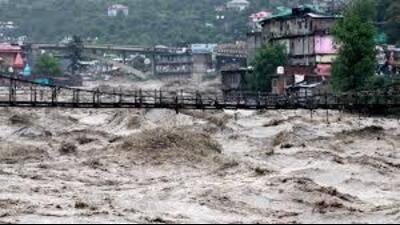 A view shows the overflowing river Beas following heavy rains in Kullu district in the northern state of Himachal Pradesh, India. (Reuters File) A view shows the overflowing river Beas following heavy rains in Kullu district in the northern state of Himachal Pradesh, India. (Reuters File)