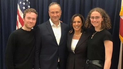 In 2013, Kamala Harris got married to Douglas Emhoff, who has two children from his previous marriage to Kerstin Emhoff -- Cole and Ella. ( DOUGLAS EMHOF/INSTAGRAM) In 2013, Kamala Harris got married to Douglas Emhoff, who has two children from his previous marriage to Kerstin Emhoff -- Cole and Ella. ( DOUGLAS EMHOF/INSTAGRAM)