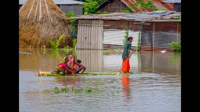 In total, 27 of the 35 districts in Assam were affected by flood this year. (PTI) In total, 27 of the 35 districts in Assam were affected by flood this year. (PTI)