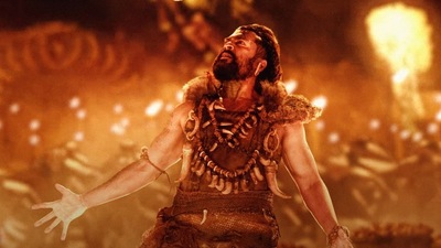 Fire Song: Suriya in a still from the first song in Kanguva. Fire Song: Suriya in a still from the first song in Kanguva.