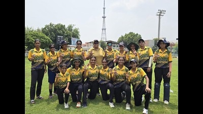 Ludhiana team has qualified for quarter finals in the Punjab State Inter-District Senior Women T-20 Cricket Tournament in Ludhiana. (HT Photo)