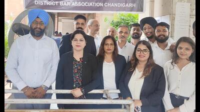 The members of the association abstained from work even on Tuesday and protested against the proposed Act. (HT Photo)