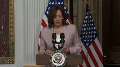 US Vice President Kamala Harris will formally accept her nomination for the presidential run soon. (Screengrab) US Vice President Kamala Harris will formally accept her nomination for the presidential run soon. (Screengrab)