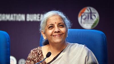 Union finance minister Nirmala Sitharaman during the post-Budget press conference at the National Media Centre in New Delhi on Tuesday. (Ajay Aggarwal/HT Photo) Union finance minister Nirmala Sitharaman during the post-Budget press conference at the National Media Centre in New Delhi on Tuesday. (Ajay Aggarwal/HT Photo)