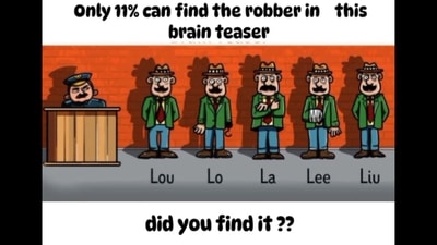Brain Teaser: Can you find out who the thief is? (Instagram/@brainteaser_hub) Brain Teaser: Can you find out who the thief is? (Instagram/@brainteaser_hub)