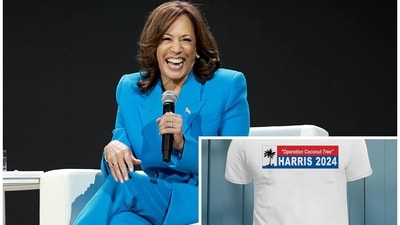 US VP Kamala Harris: Republicans tried to use the “coconut tree” quote to poke fun at Harris even before it became an advertising slogan for her presidential campaign. (Getty/X) US VP Kamala Harris: Republicans tried to use the “coconut tree” quote to poke fun at Harris even before it became an advertising slogan for her presidential campaign. (Getty/X)