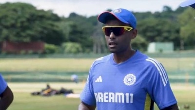 Suryakumar Yadav during India's practice session in Pallekele Suryakumar Yadav during India's practice session in Pallekele