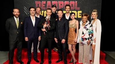 The cast of Deadpool and Wolverine at the New York premiere. Deadpool and Wolverine will be released in theaters on July 26. 
