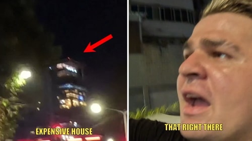 The image shows a Canadian blogger's reaction to Mukesh Ambani’s Antilia. (Instagram/@yaboyseal) The image shows a Canadian blogger's reaction to Mukesh Ambani’s Antilia. (Instagram/@yaboyseal)