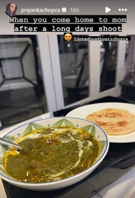 A screen grab of Priyanka Chopra's Instagram stories. A screen grab of Priyanka Chopra's Instagram stories.