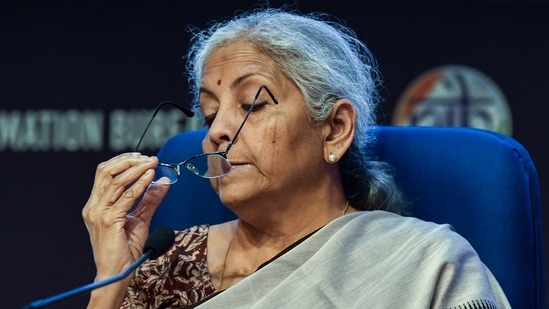 Union Finance Minister Nirmala Sitharaman during a post-Budget press conference. 