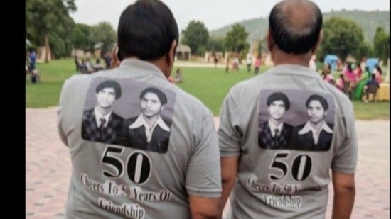 3. Customised T-Shirts: Matching or personalised T-shirts to showcase your bond in style.(Photo by Twitter/shankarhemrajan)