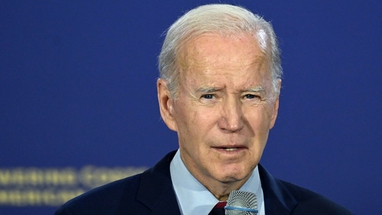 Joe Biden posted on X that he would speak “on what lies ahead” and how he will “finish the job for the American people.” He will speak at 8 p.m. ET.(AFP)