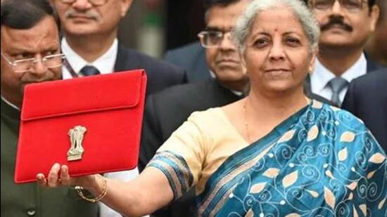 Finance minister Nirmala Sitharaman with Union Budget portfolio (File Photo)