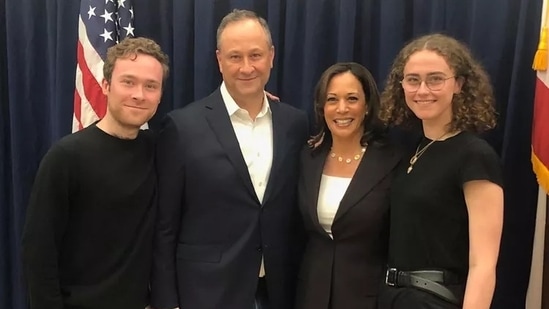 In 2013, Kamala Harris got married to?Douglas Emhoff, who has two children from his previous marriage to Kerstin Emhoff --?Cole and Ella.( DOUGLAS EMHOF/INSTAGRAM)