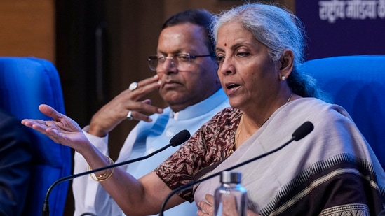 Budget 2024 Highlights: Finance minister Nirmala Sitharaman addresses a post-Budget press conference, in New Delhi.