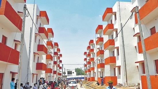 Pradhan Mantri Awas Yojana seeks to provide affordable housing. (HT PHOTO)