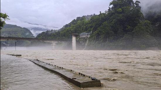 Sikkim witnessed devastating flash floods and landslides that wreaked havoc across the state. (PTI photo)