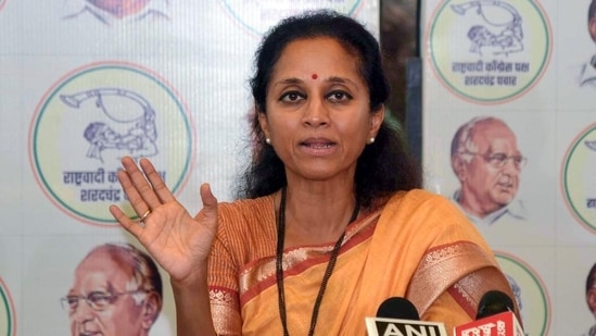 Supriya Sule, Baramati MP and NCP SP leader, accused Sansad TV of censorship of non Hindi speeches (HT FILE)