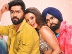 Vicky Kaushal, Triptii Dimri, and Ammy Virk feature in Bad Newz. Vicky Kaushal, Triptii Dimri, and Ammy Virk feature in Bad Newz.