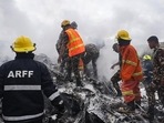 Nepal plane crash LIVE: Rescuers and army personnel stand at the site after a Saurya Airlines' plane crashed during takeoff at Tribhuvan International Airport in Kathmandu on July 24, 2024. Nepal plane crash LIVE: Rescuers and army personnel stand at the site after a Saurya Airlines' plane crashed during takeoff at Tribhuvan International Airport in Kathmandu on July 24, 2024.