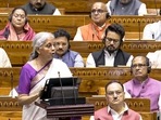 Union finance minister Nirmala Sitharaman presents the Union Budget 2024-25 in Lok Sabha in New Delhi on July 23.(PTI) Union finance minister Nirmala Sitharaman presents the Union Budget 2024-25 in Lok Sabha in New Delhi on July 23.(PTI)