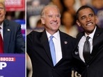 Donald Trump says top Democrats like Barack Obama helped push Joe Biden out (Photo by BILL PUGLIANO / GETTY IMAGES NORTH AMERICA / Getty Images via AFP, AP Photo/Lynne Sladky, File) Donald Trump says top Democrats like Barack Obama helped push Joe Biden out (Photo by BILL PUGLIANO / GETTY IMAGES NORTH AMERICA / Getty Images via AFP, AP Photo/Lynne Sladky, File)