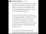 Snapshot of one of the screenshots of the hiring managers that the woman received. Snapshot of one of the screenshots of the hiring managers that the woman received.