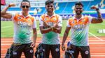 Indian men's recurve team of Tarundeep Rai, Dhiraj Bommadevara and Pravin Jadhav. (Sai media x) Indian men's recurve team of Tarundeep Rai, Dhiraj Bommadevara and Pravin Jadhav. (Sai media x)