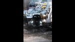 Traffic jam at Sector 18 underpass in Noida due to waterlogging on Wednesday. (SUnil Ghosh/HT Photo)